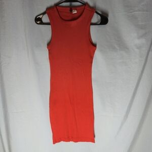 Divided H & M Ribbed Sleeveless Knit Red Dress Size Small
